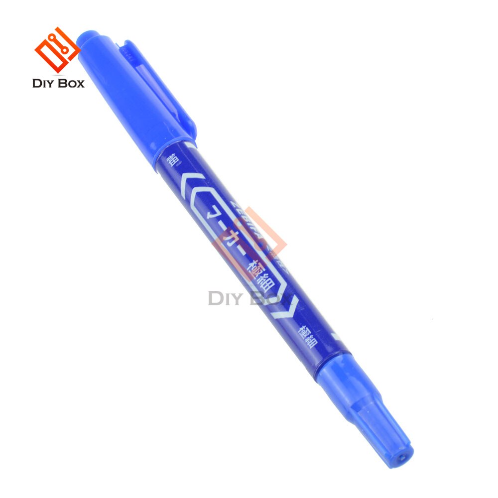 5Stck CCL Anti-ätzen PCB Leiterplatten Tinte Marker Dual-seite Schreiben Stift Für DIY PCB Reparatur sterben Gedruckt Schaltplan: Blau