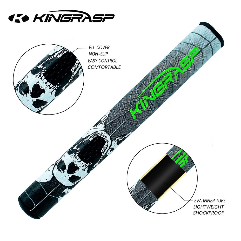 KINGRASP golf grips 3.0 putter grip golf club grips PU+EVA cool skull spider web have 4 colors by light your choice