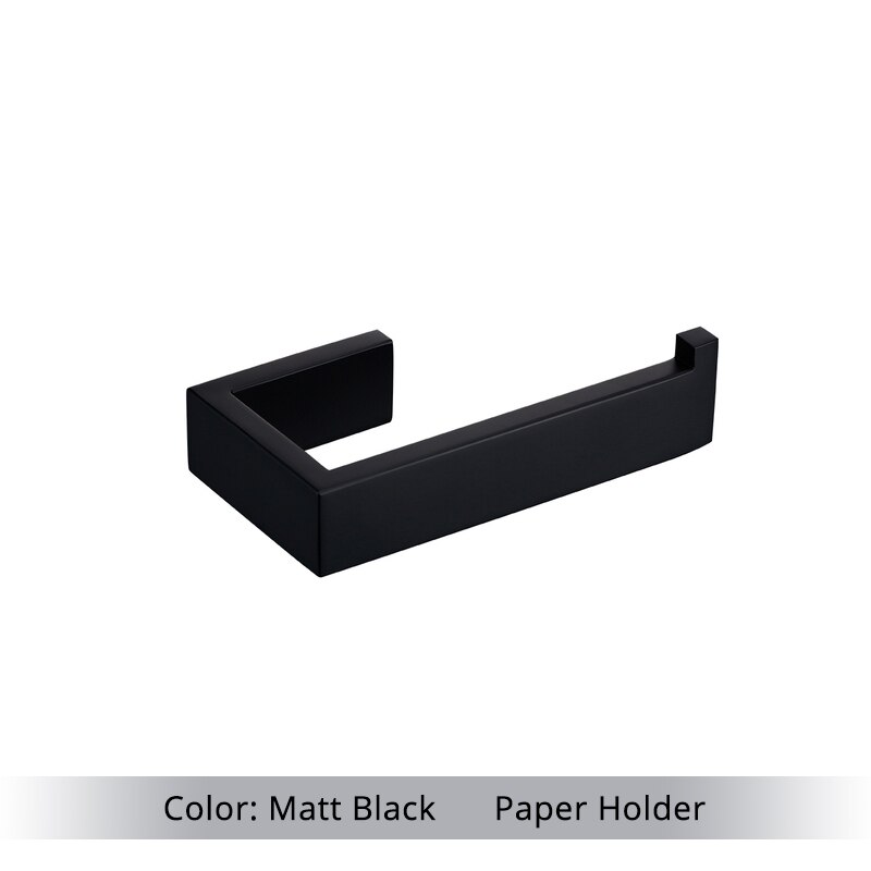 Soporte de papel higiénico pulido, ganchos para Toalla de baño, Kit de accesorios, barra de acero inoxidable, montaje de pared del dormitorio, conjuntos de herramientas de baño: MB-paper holder