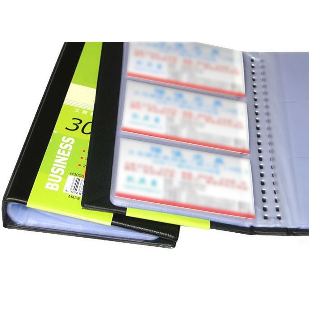 Imitation Leather Business Name Card Holder Credit Card Wallet Pouch Folder for 120 Cards Black