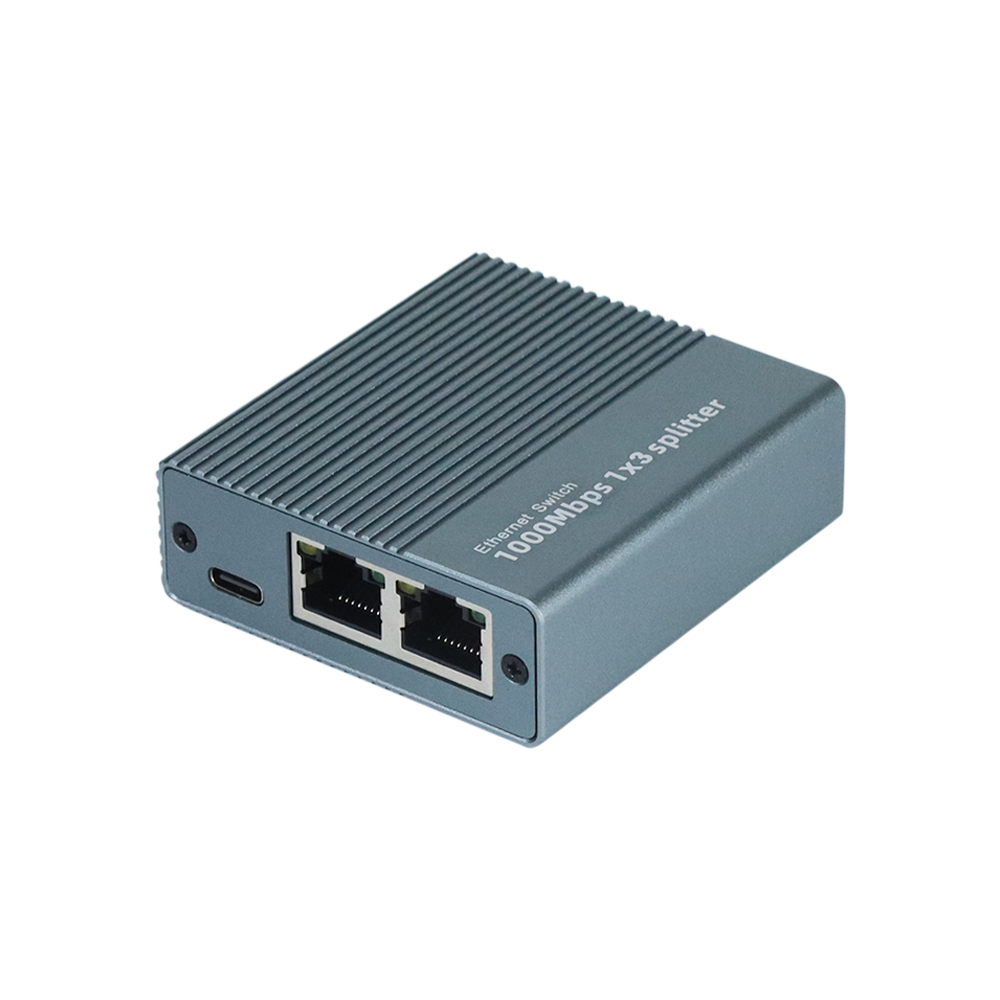 Rj45 Gigabit Netwerk Splitter Expander Gigabit Ethernet Adapter Internet Netwerk Kabel Extender Rj45 Splitter Connector 1 tot 2/3: Blauw