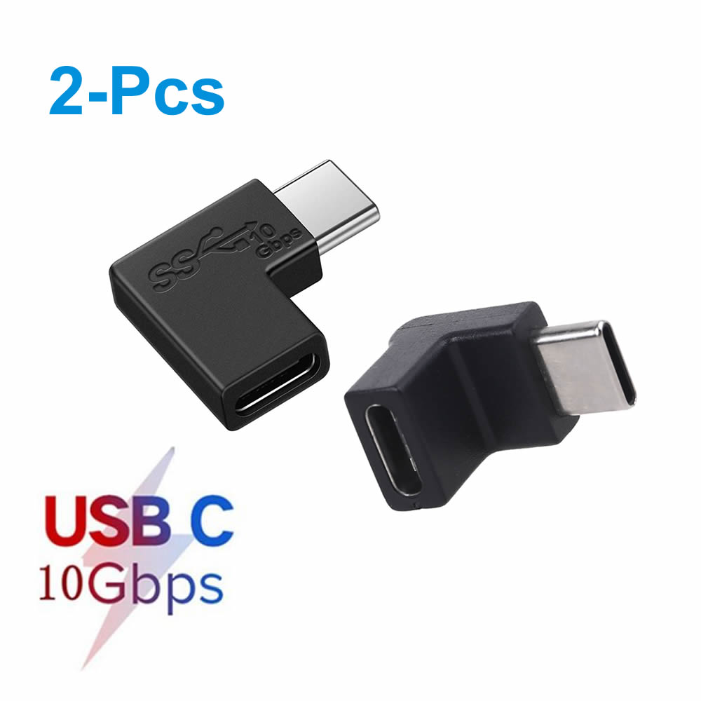 2szt. 10Gbps 90 stopni USB typu C męski na żeński konwerter USB C Adapter do telefonu komórkowego do laptopa Macbook Przenośne złącze