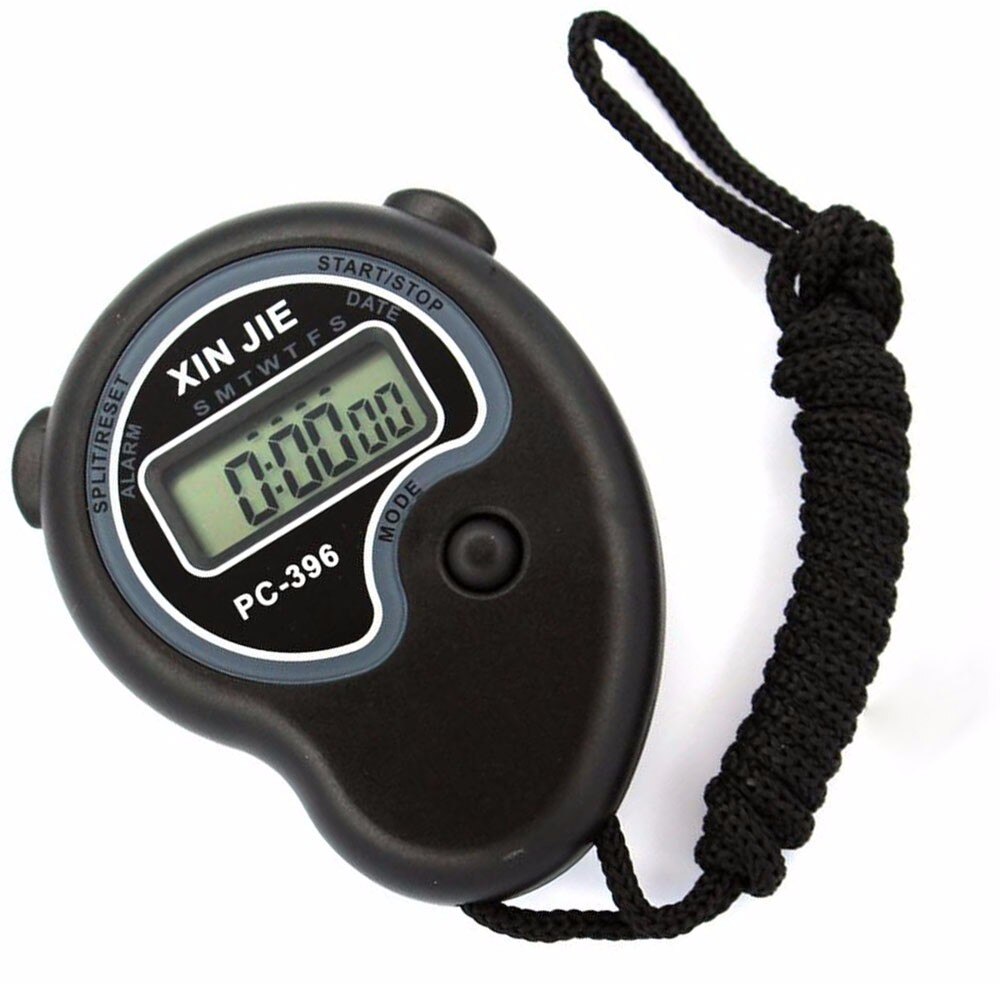 ! Digital Waterproof LCD Stopwatch Chronograph Timer Counter Sports Stoper Alarm erkek kol saat relogioi Q