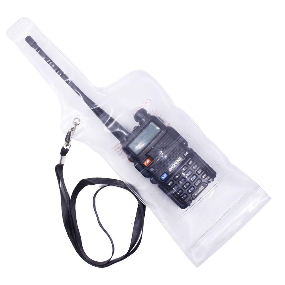 IPX8 waterproof case for Baofeng radio case UV-5R BF-888S UV-82 GT-3 UV-B5 TYT TH-F8 Two way radio walkie talkie: Clear