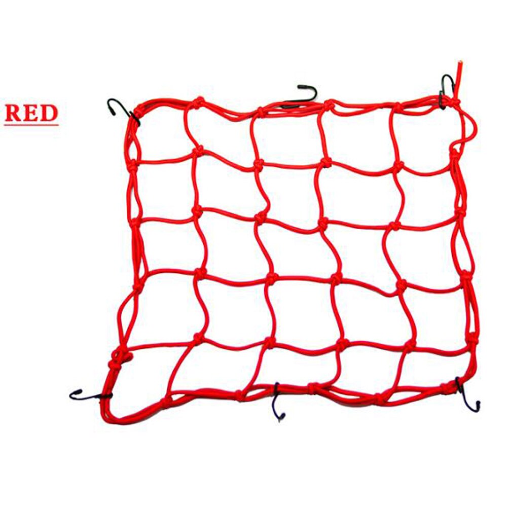 Bolsa de equipaje de Red Bungee para tanque de combustible, redes organizadoras de artículos diversos, 30x30CM, 25 agujeros, negro, azul, rojo, motocicleta, ATV, Dirtbike: Red