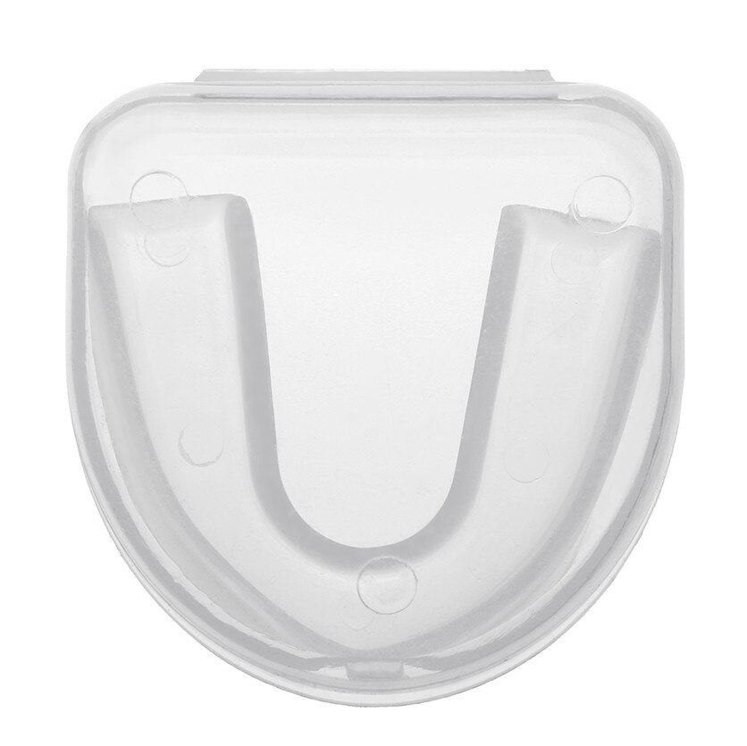 CLEAR Gum Shield Teeth Protector Mouth Guard Piece Rugby Football Boxing Basketball Football Rugby Boxing CaseTooth Sleeve: White