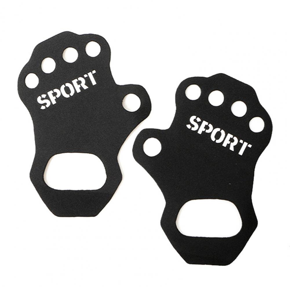 Gants d'entraînement antidérapants, paume d'haltérophilie, poignées de traction, Fitness, gymnastique, gants d'entraînement, protection des mains: Black / L