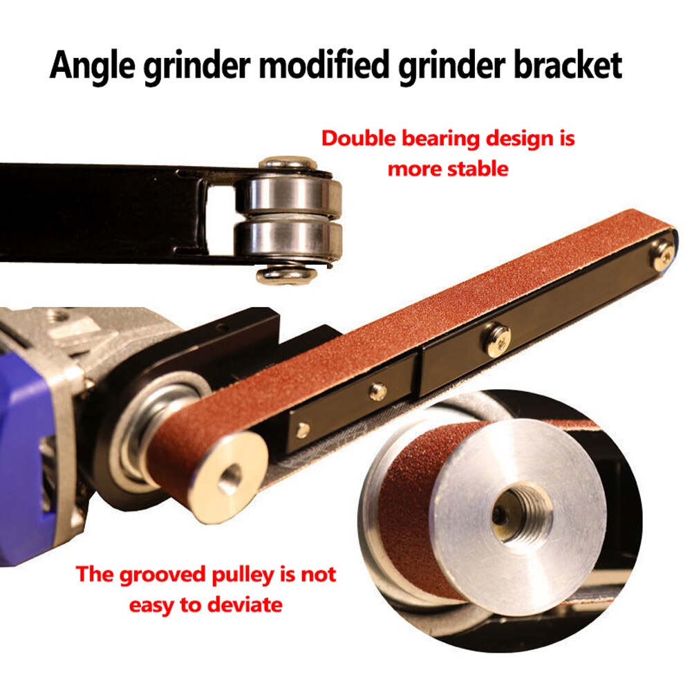 Vinkelsliber modificeret sandbåndsmaskine træbearbejdningssandbåndsmaskine værktøjsmodifikationsværktøj til model 100 vinkelsliber