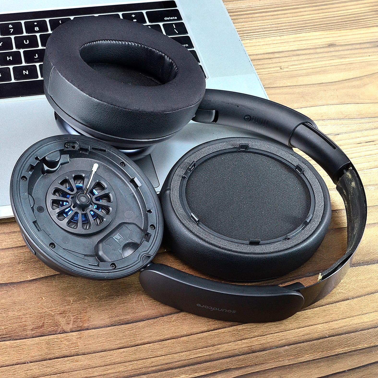 Ersättningsöronkuddar med kylgel för anker soundcore space  q45 brusreducerande hörlurar, bekväma, uppfriskande öronkuddar