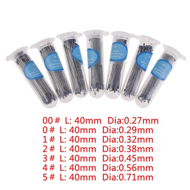 50Pcs Insect Pin Specimen Naald Rvs Met Buis Voor School Lab Entomologie Body Dissectie Insect Sample Naald