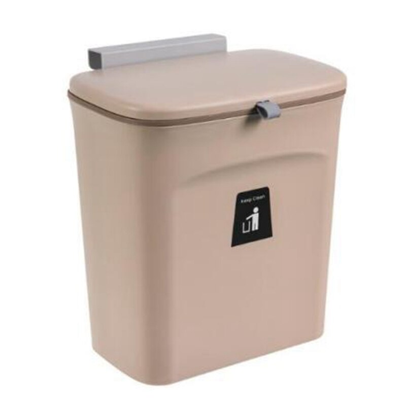 Kitchen Compost Bin for Counter Top or Under Sink, Hanging Small Trash Can with Lid,Mountable Indoor Compost Bucket: C