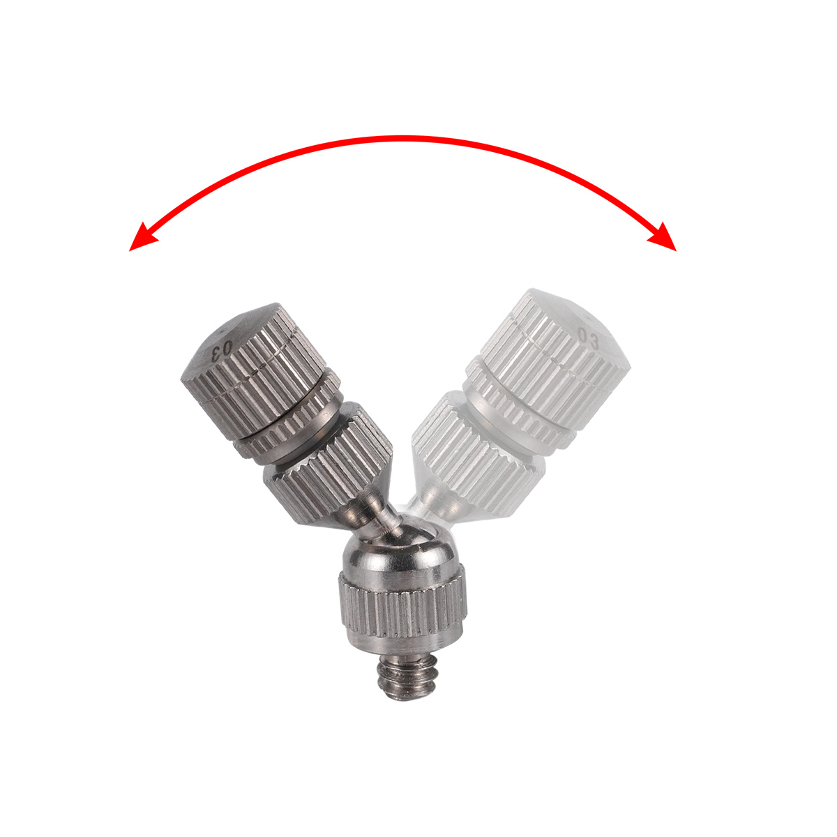 Buse de brumisation basse pression 3/4/5 sites, arroseur de refroidissement par atomisation 0.3/0.4/0.5/0.6mm, pulvérisateur de refroidissement par brumisation pour l'irrigation du jardin