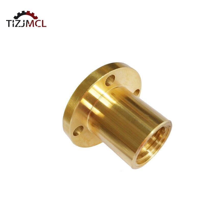 T8 Lead Screw Copper Nut Trapezoid Screw Support Copper Nut Flange Stepper Motor Guide Screw CNC3D Printer Parts Screw Nut Brass