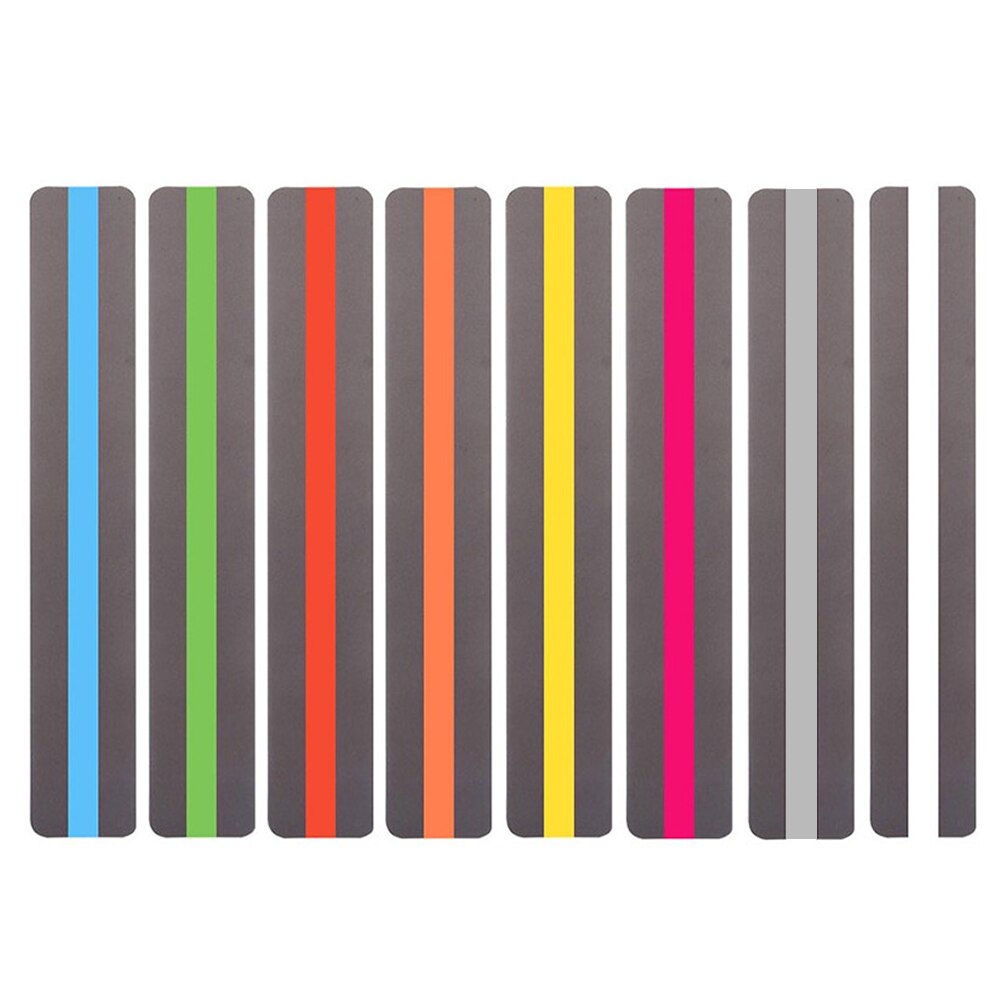 8 stykker læsevejledningsstrimler fremhævede farvede overlays bogmærke læse strimler til studenterlærer dysleksi mennesker