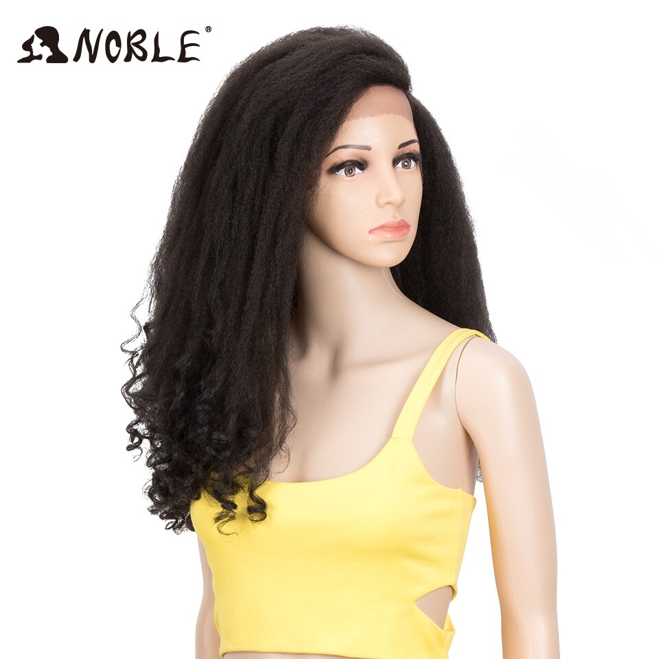 Noble Krullend Synthetische Lace Pruik Gevlochten Pruik 130% Dichtheid Lace Wigs Voor Vrouwen Dreadlock Pruik 14 "-22" inch Pruik Lace Pruik Synthetische