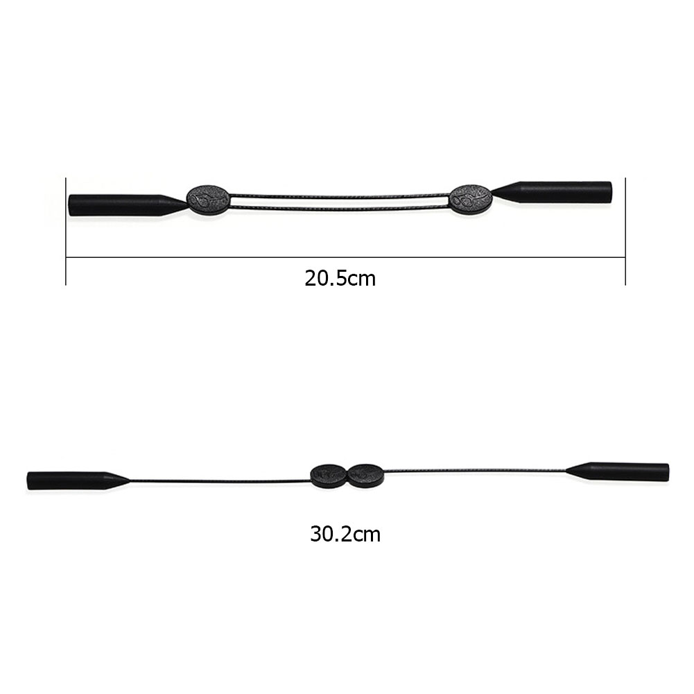 25-35CM Candy Color Elastic Silicone Eyeglasses Straps Sunglasses Chain Sports Anti-Slip String Glasses Ropes Band Cord Holder: M