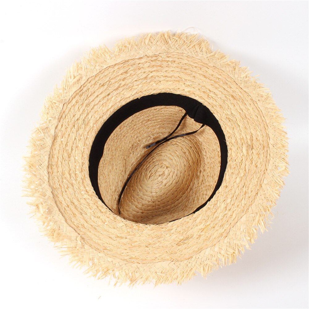 100%  raffia stro zomer dames reis strand zonnehoed voor dames fedora slappe brede rand panama zonnekap