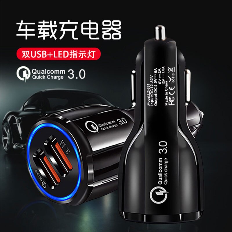 Gzsp 18W 3.1A Autolader Quick Charge 3.0 Universele Dual Usb Snel Opladen Qc Voor Iphone Samsung Xiaomi Mobiele telefoon In Auto