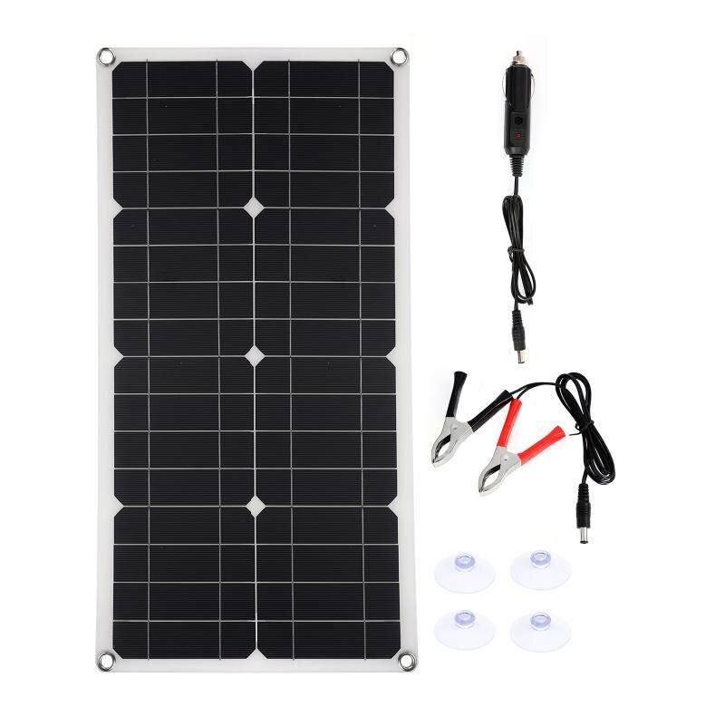 100w fleksibelt solcellepanelsæt til hjemmets solcelleanlæg til campingvogn 12v solcelle oplader celle energisystem