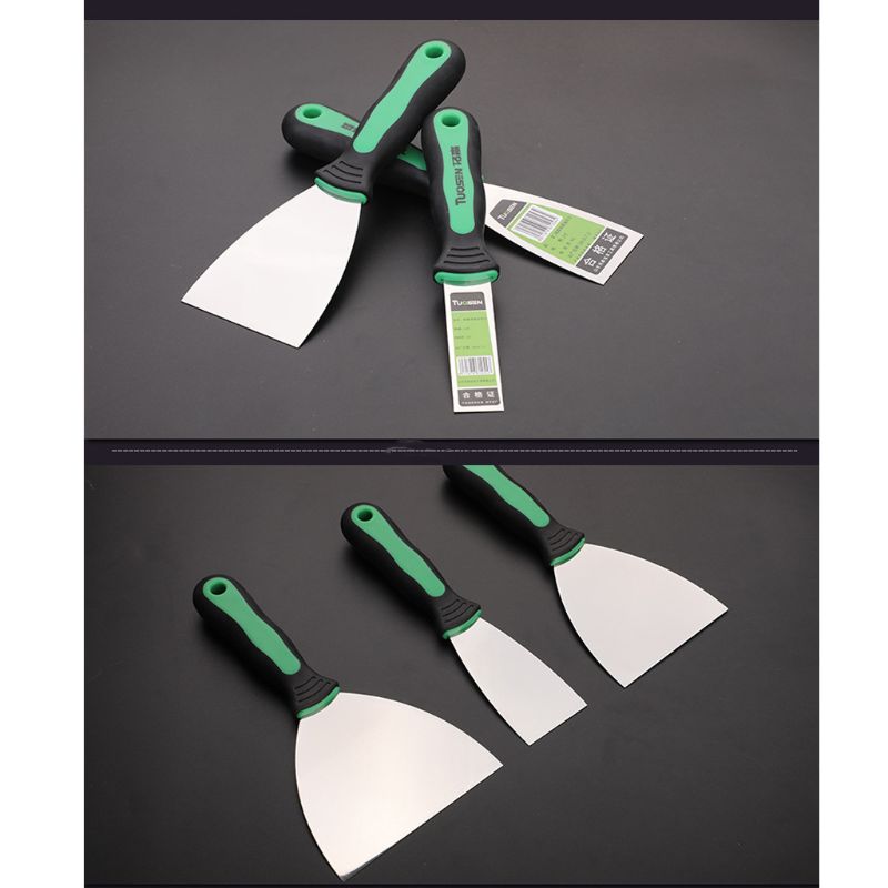 6 Stck Kitt Messer einstellen Schaber Klinge Bausatz mit Anti-Unterhose Kunststoff Griff DIY Werkzeug
