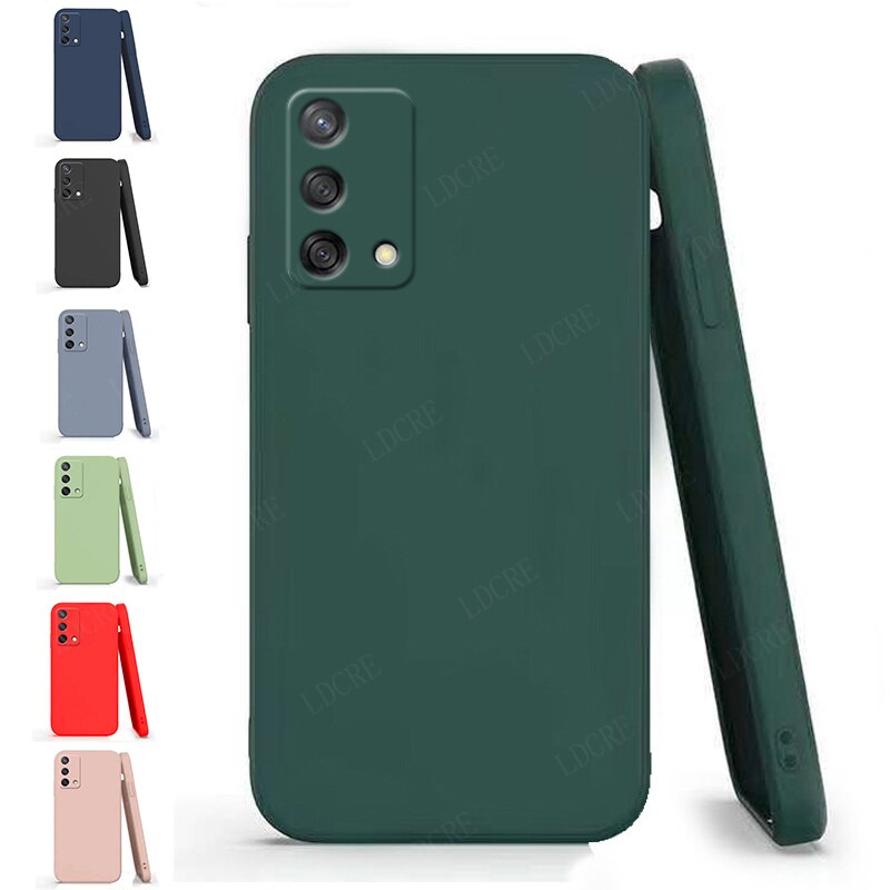 Para capa oppo reno 6 lite caso para reno 6 lite capas de silicone líquido luxo à prova de choque completa capa macia para reno 6 lite fundas