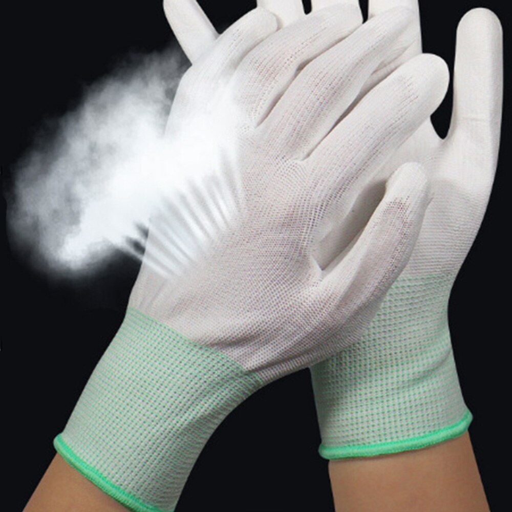 1pair Antistatic Gloves Anti Static ESD Electronic Working Gloves PU Coated Coated Finger PC Antiskid for Finger Protection