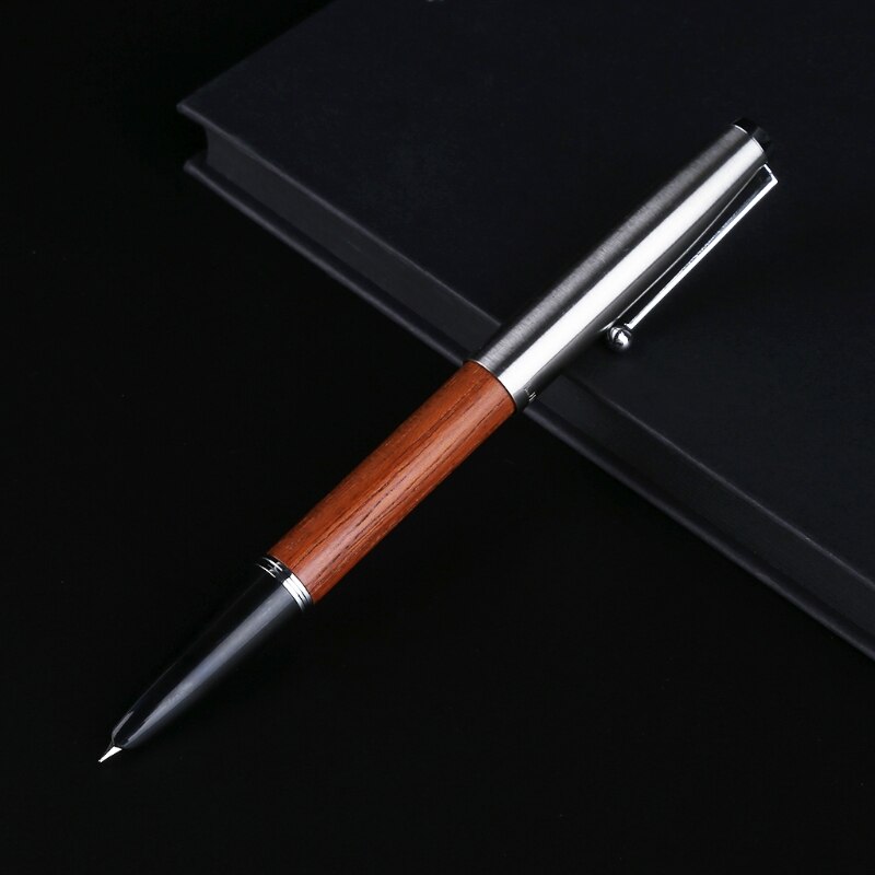 Vintage Style Pear Wood Barrel Fountain Pen 0.38mm Nib Business Office