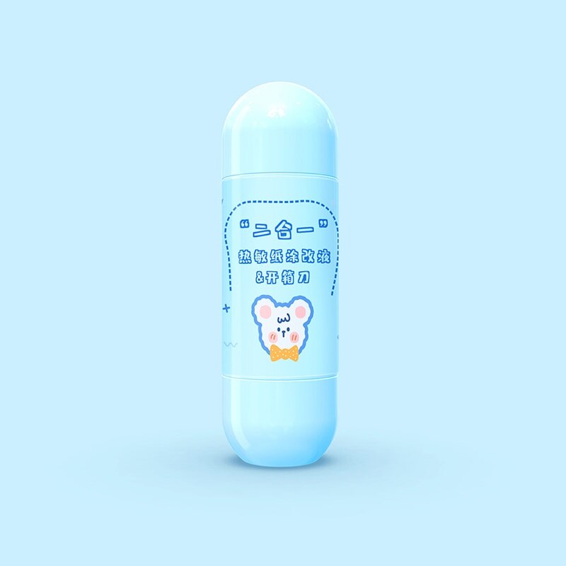 Effaceur de papier thermique avec ouvre-boîte, Protection des données d&#39;identité, sécurité domestique Express, 20ml: Bleu