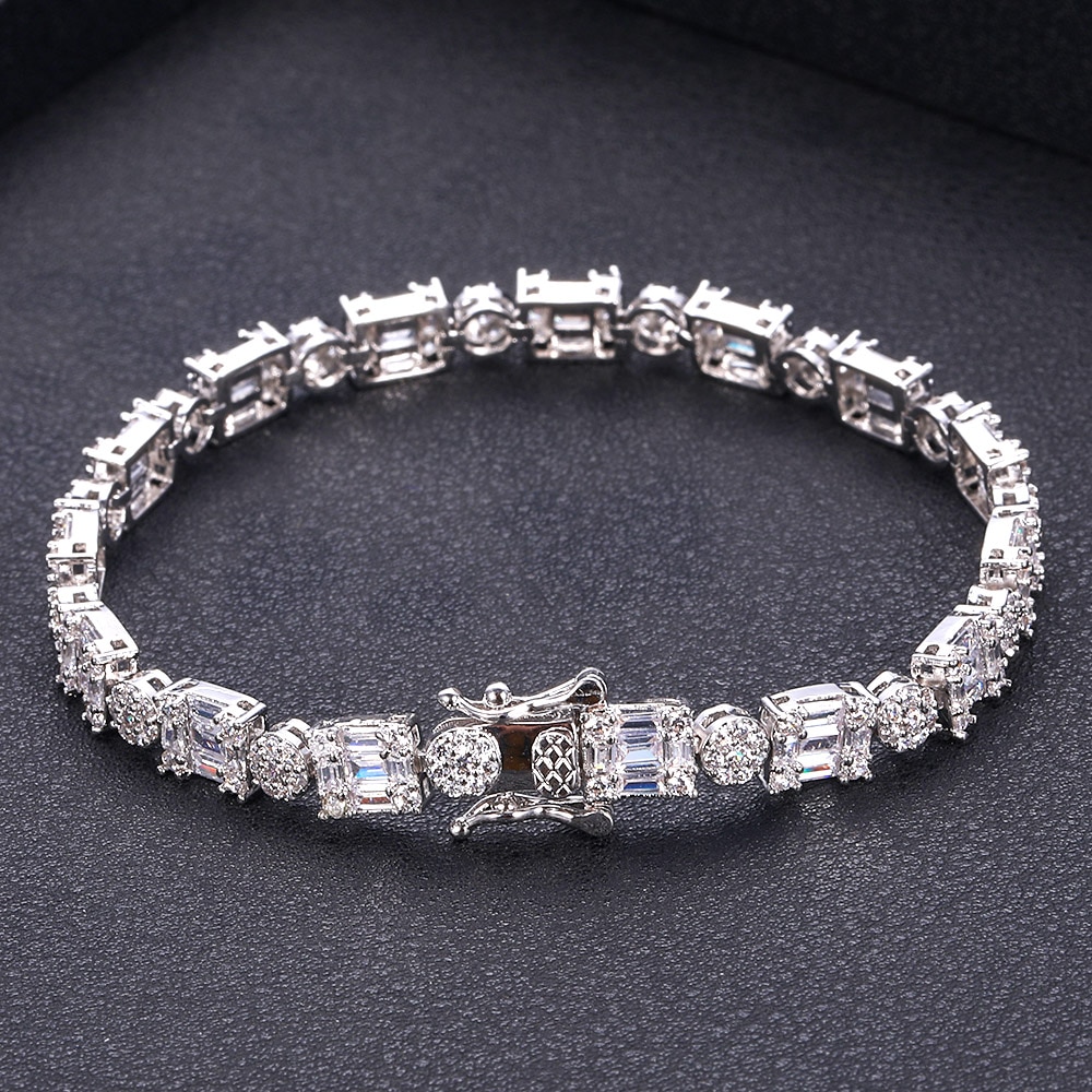 Bracelet jankelly corde or argent épais hommes torsadés tressé chaîne Hip hop Bracelet