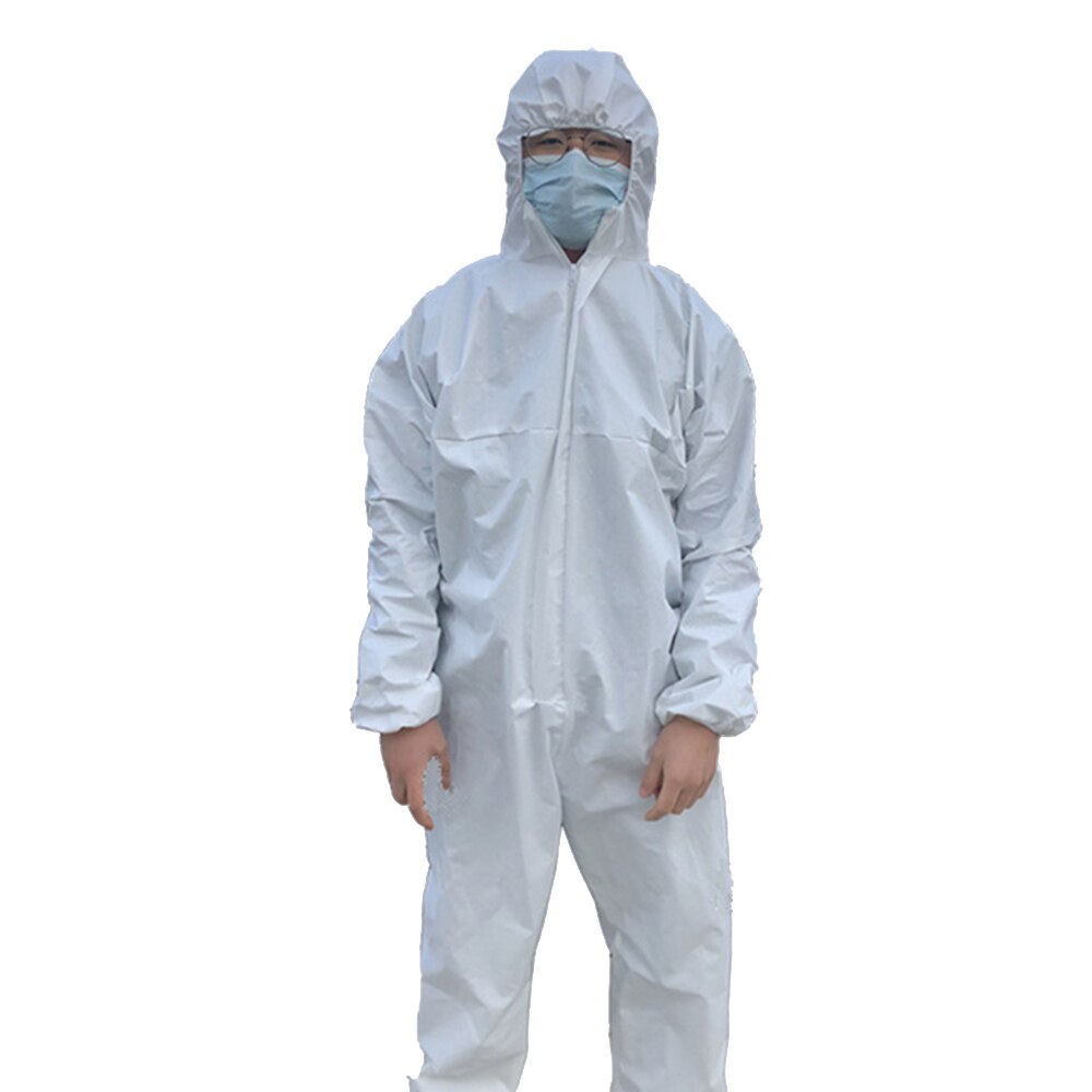 Bianco Tuta di Protezione Tuta Hazmat completo da uomo Protezione Usa E Getta anti-virus Fabbrica di Abbigliamento Usa E Getta Ospedale Indumenti di Sicurezza