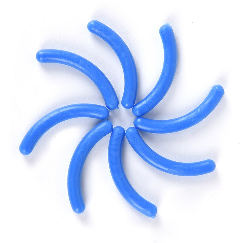 15 stk/sæt makeup værktøj udskiftning af vippebukkerer silikonepude øjenvipper curling makeup tilbehør høj elastisk fornyelig curler: Blå