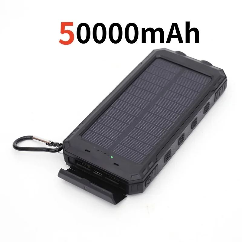 200000 mAh Solar- Energie Bank draussen Tragbare Ladegerät Wasserdichte Externe Batterie Dual USB Ladung Powerbank LED Licht Neue: WEISS