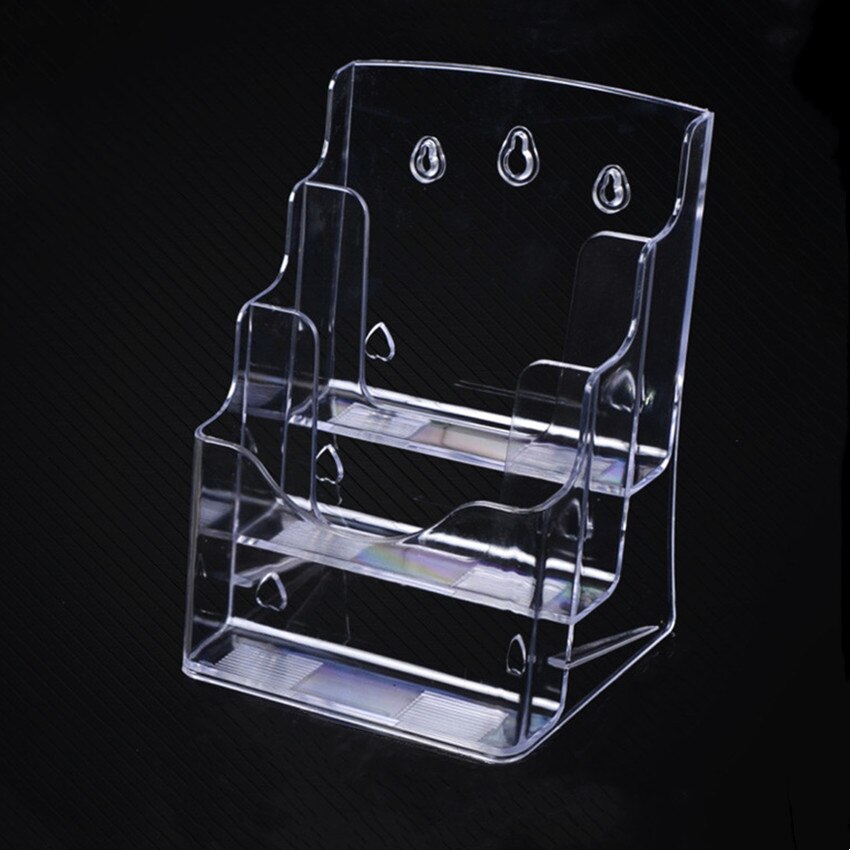3 Layers A5 Plastic Brochure Phamplet Literature Display Holder Stand to Insert Leaflet Can be Wall Mount or on Desktop 2pcs