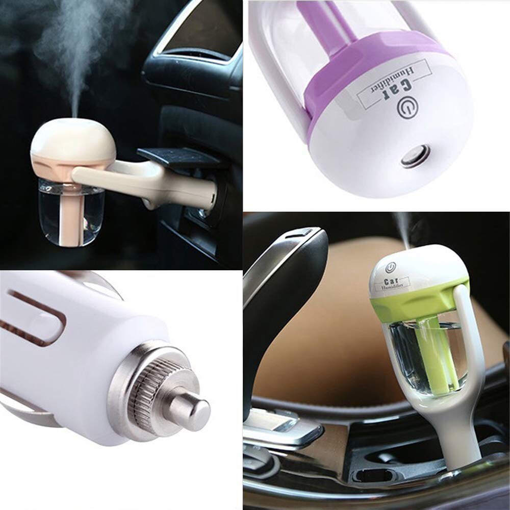 Dc 12v bil ångluftfuktare aromdiffusor mini luftrenare aromaterapi eterisk olja spridare dimtillverkare spruta