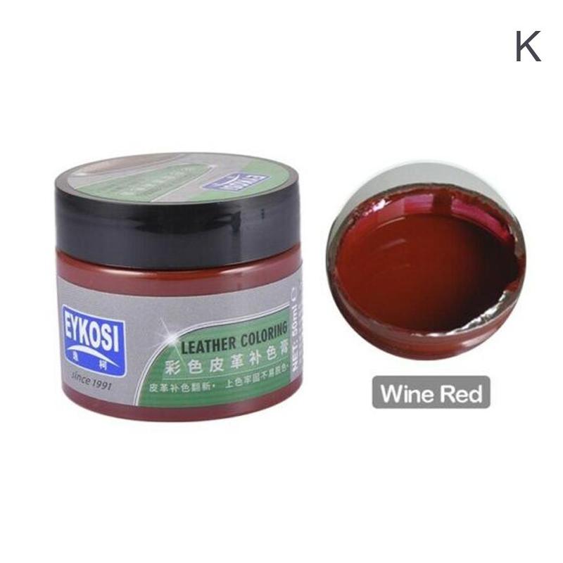 50ml Leather Repair Paste Coloring Agent Sofa Leather Cracks Hole Scratch Polish Care Agent Shoes Polishing Paint O6N8: K