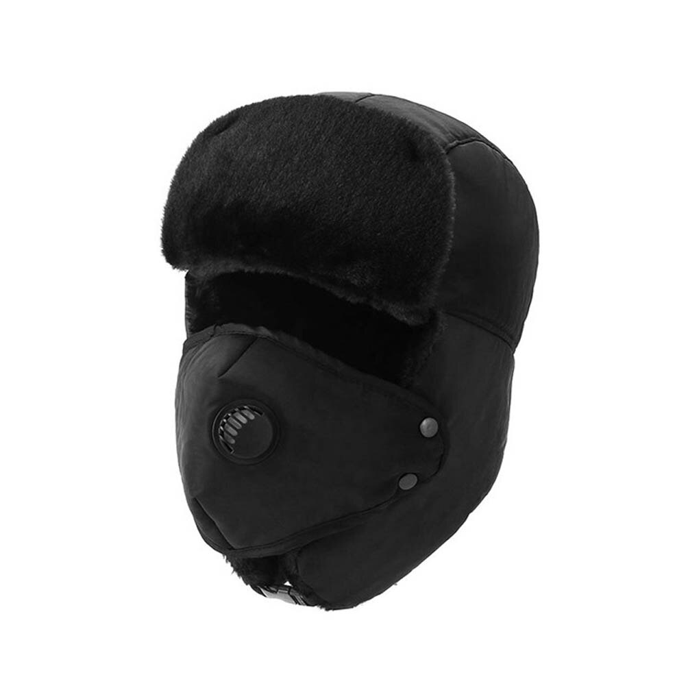 Winter Fluff Cap Outdoor Sports Cap Windproof Warm-Keeping Hat Skiing Hiking Northern Europe Winter Face Cover With Ventilation: As Shown1