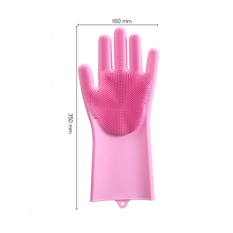 Esponja de silicona mágica para lavar platos, 1 par, guantes de goma para fregar platos, limpieza de cocina