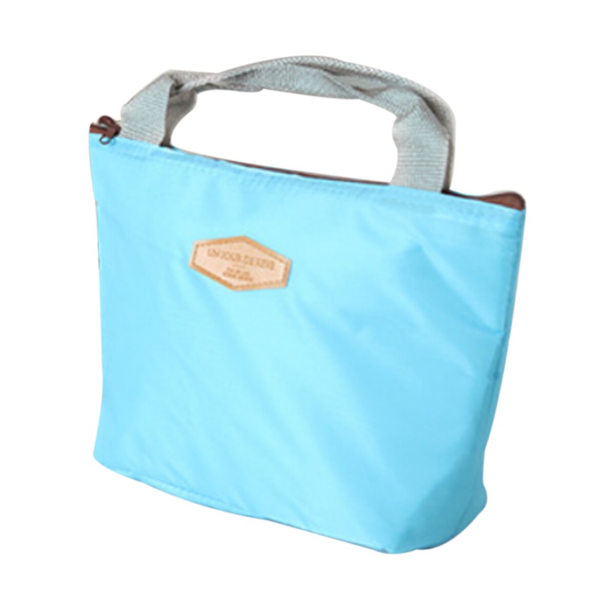 Saco isolado do refrigerador do almoço da lancheira de oxford bolsa térmica do armazenamento com zíper para as crianças dos homens das mulheres: Azul