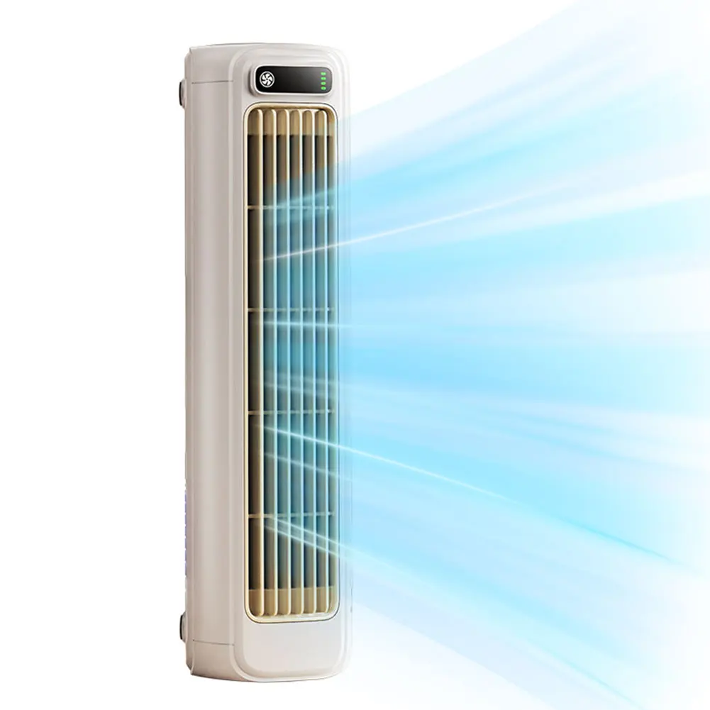 Draagbare Torenventilator Elektrische Ventilator 3 Snelheden Aanpassing Bureauventilator Oplaadbare Windkoeling Stille Muurbevestiging Ventilator Voor Thuiskantoor: Black