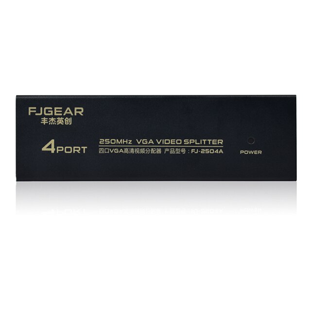 VGA video Splitter HD VGA Video sharing 1-in-4-out 250MHZ 15HDF 30M high frequency 1920 * 1440 power supply