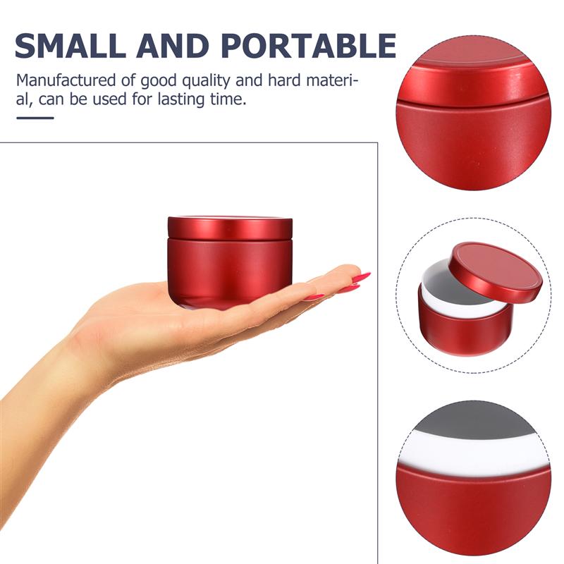 10Pcs Round Tea Jars Tinplate Scented Tea Boxes Tea Leaf Stoarge Tanks Tea Cans