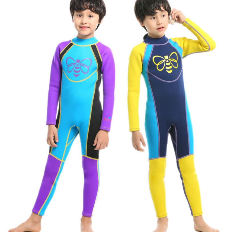 Wetsuits Kids 2mm Neoprene Full Suit Surfing Swimming Wetsuit Baby/Youth Boys/Girls UV Protection Keep Warm Age 1 To 13 Years