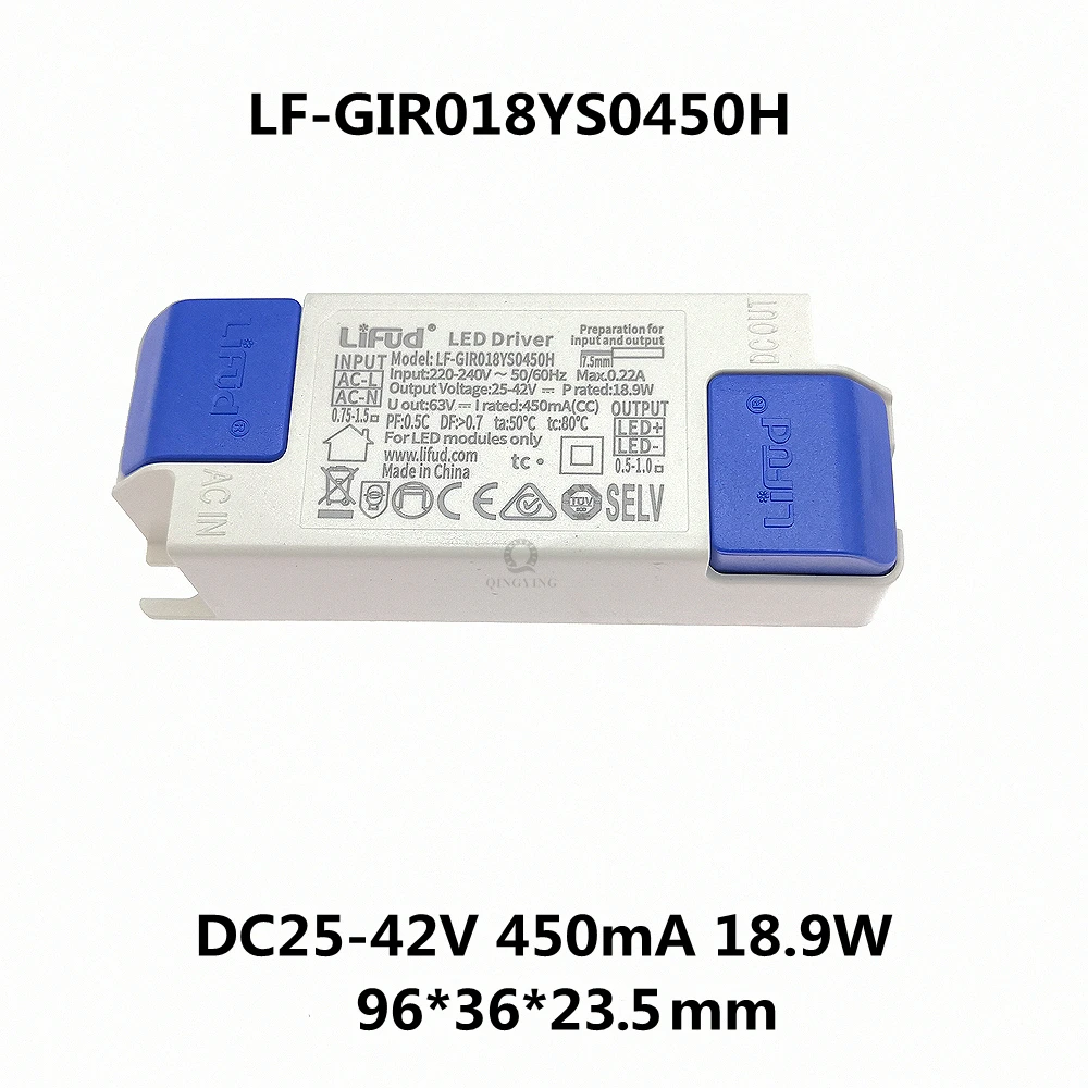 No Flicker LiFud LED Driver LF-GIRxxxYS Series 135mA 200mA 300mA 450mA 600mA 700mA 900mA 1000mA 1200mA 1300mA 1400mA 1500mA: Orange