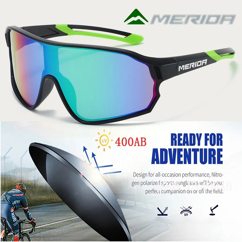 Merida fietszonnebril  uv400, winddichte sportbril voor racefiets en mountainbike,  tr90 montuur, anti-condens en krasbestendig.