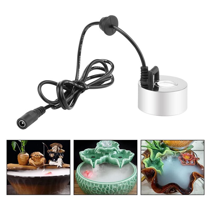 Ultrasonic Mist Maker Aluminum Mist Fog Maker for Water Fountain Pond Rockery Fish Tank Vase Birdbath 350Ml/H Mini 20mm