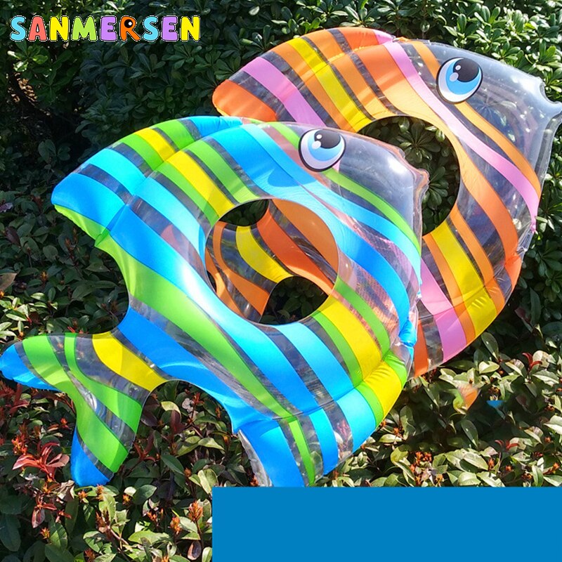 Children&#39;s Inflatable Swimming Ring Tropical Fish Swimming Ring Lnflatable Summer Toys Children&#39;s Pool Floatie Water Safety Toy