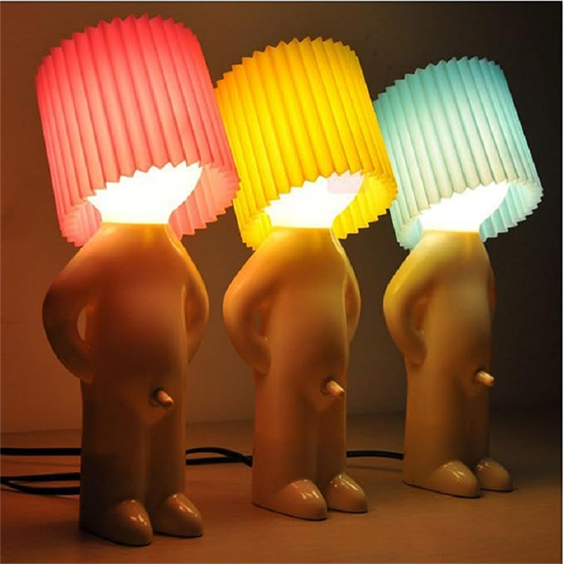 Geknüpfte freche junge kreative Tisch lampe einzigartige LED-Falten lesen Beleuchtung Schlafzimmer Nachttisch Licht Kinder