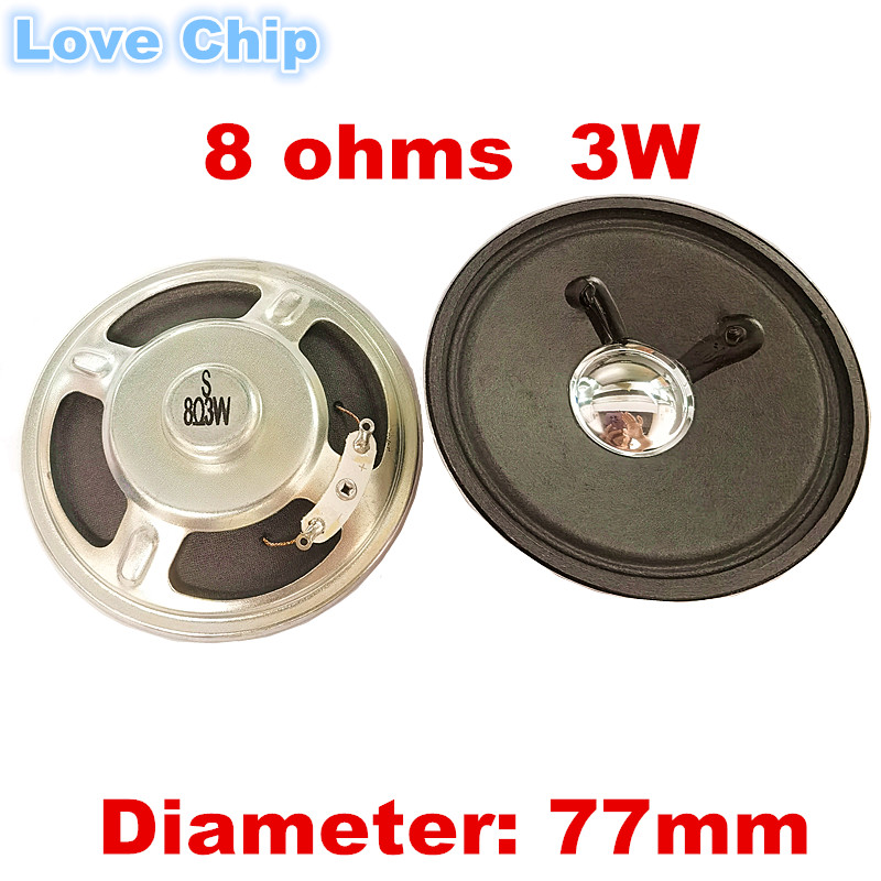 2 uds Mini altavoz ultrafino Original 16 ohmios 8 ohmios 0,5/1/2 vatios 0,5 W 1W 2W 3W 8R diámetro 50MM 57MM 66MM 77MM altavoz: YELLOW