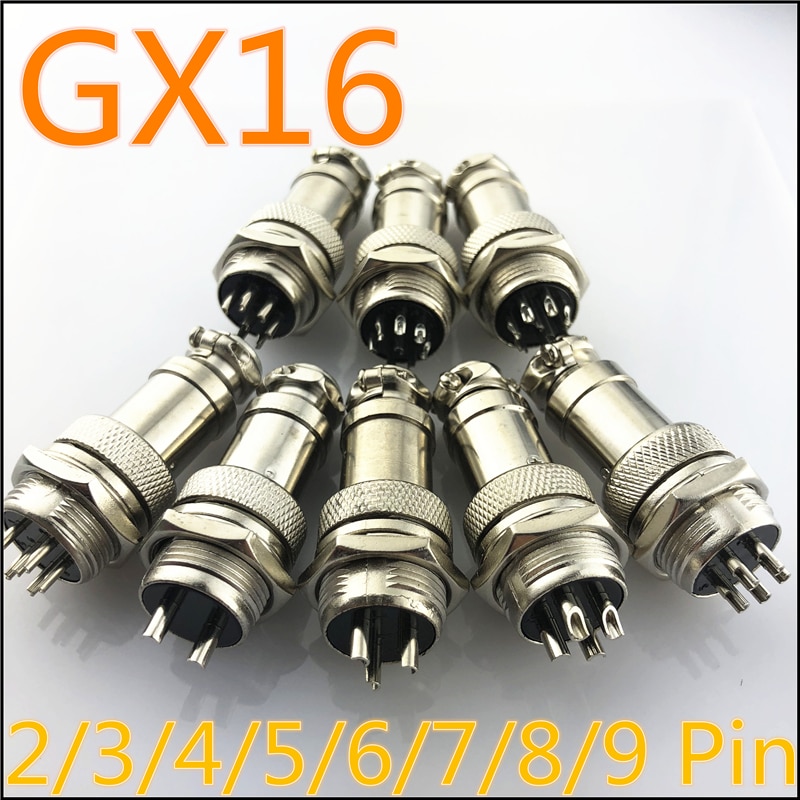 1 set GX16 2/3/4/5/6/7/8/9 Pin Male & vrouwelijke 16mm L70-78 Circular Aviation Socket Plug Draad Panel Connector