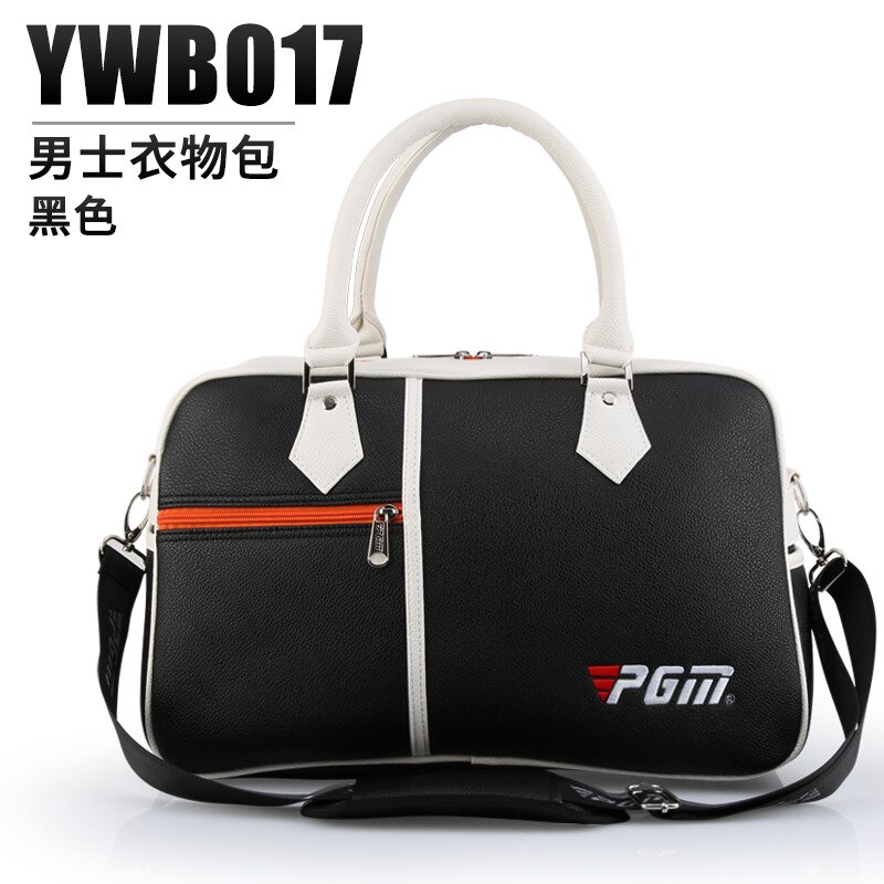 Golf Kleding Zak Pgm Mannen En Vrouwen Pu Bal Zak Cross Body Schoudertas Grote Capaciteit Ultra Licht en Draagbare: YWB017-black